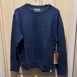 Fair Harbor Saltaire Crewneck Sweater in Deep Blue (NWT)